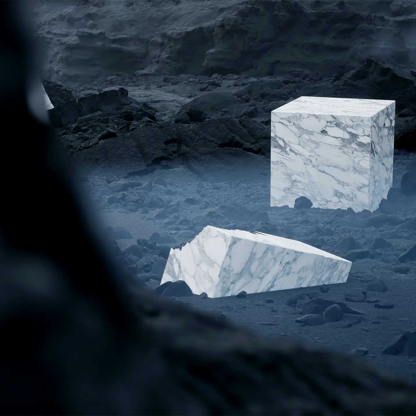 Cinematisch 3D-beeld dat een concept verbeeldt