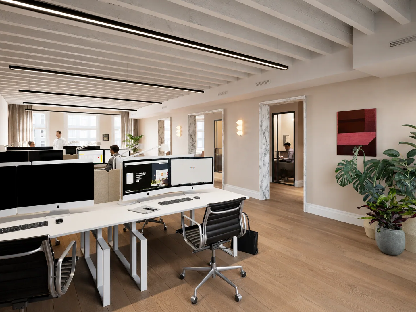 Office space 3D verkoopvisualisatie — Rokin