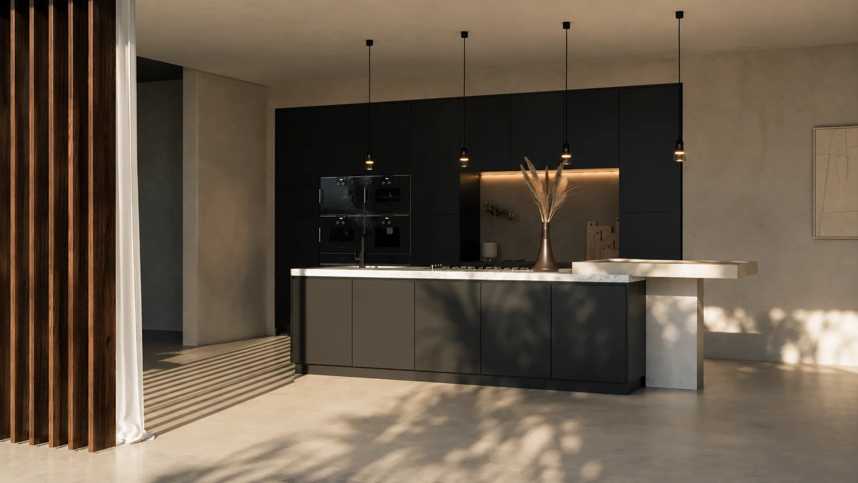 High-end 3D interieurvisualisatie van een woonruimte