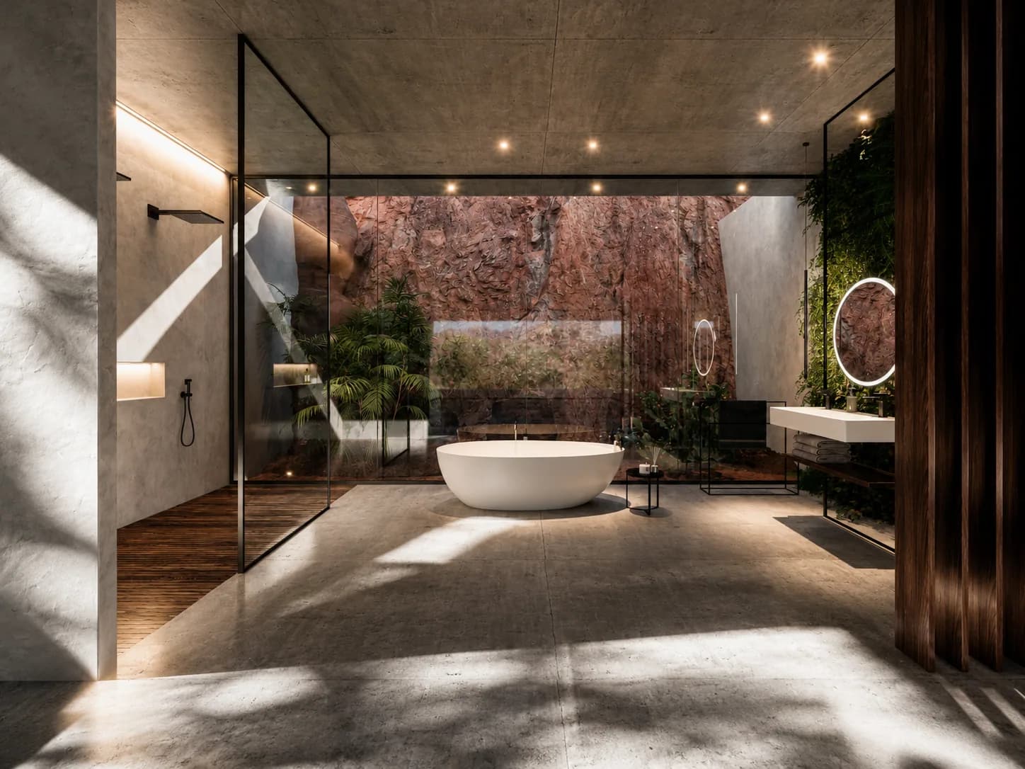 Sfeervolle 3D interieurvisualisatie met warm avondlicht